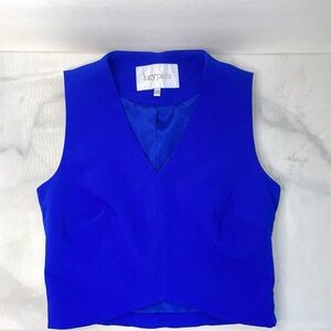 Lucy in Paris Vibrant Royal Blue Crop Top XS EUR 36 EUC